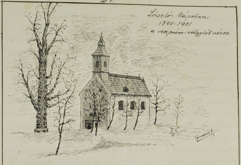 A 18. századi Szent László-kápolna rajza (A Szent Mihály-plébánia Historia Domusa)