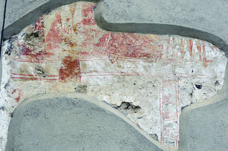 Középkori falfestés töredéke