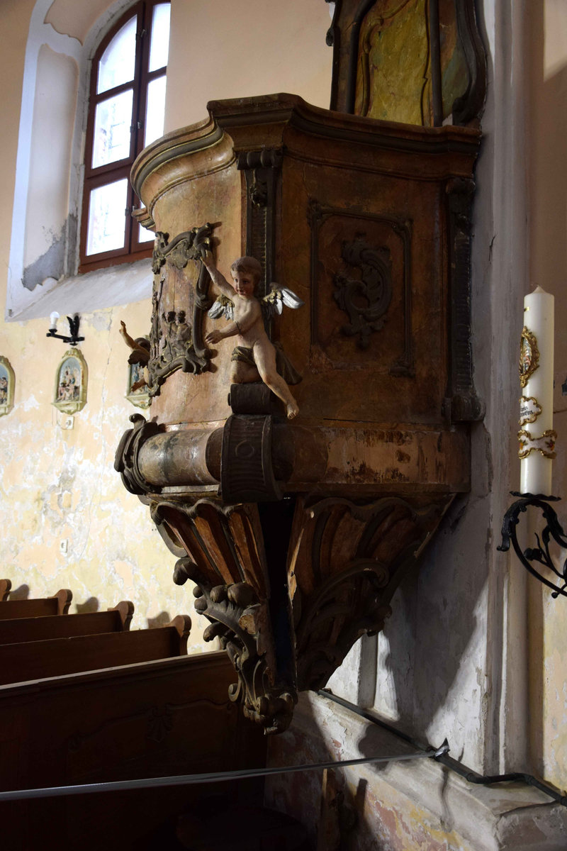 A barokk szószék (Fotó: Simon Anna, 2025)